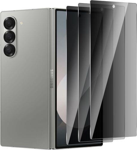 KALANKA-BEISHKJ [Lot de 3] pour Samsung Galaxy Z Fold 6 Ultra Privacy Film de protection d'écran en verre trempé haute définition, facile à installer, dureté 9H, résistant aux rayures, anti-traces de