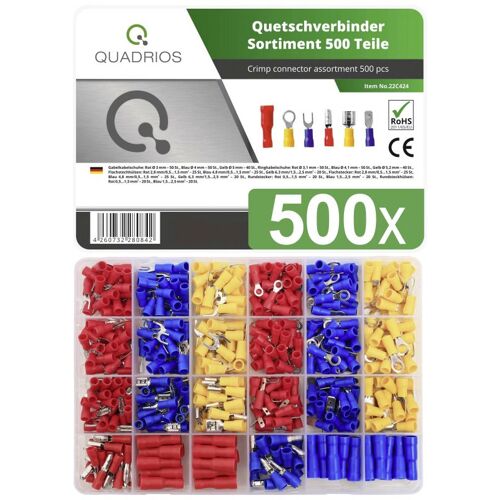 Quadrios 22C424 Assortiment de cosses à sertir 0.5 mm² 2.5 mm² rouge, bleu, jaune 1 set