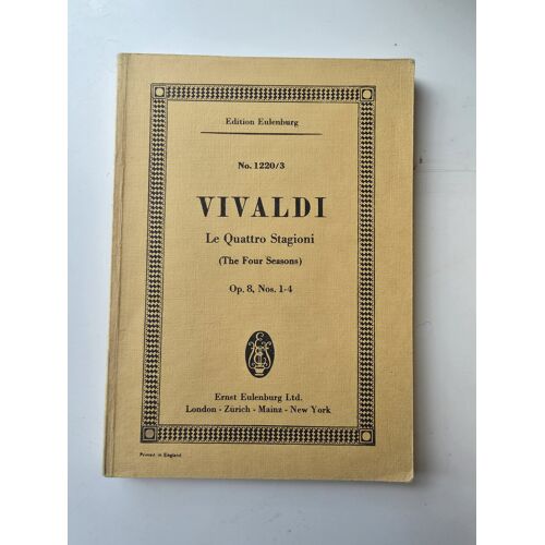 Vivaldi - Le Quattro Stagioni - Les Quatre Saisons - Conducteur De Poche - Ed. Eulenburg