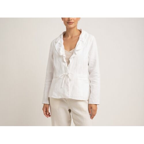 Veste En Lin Blanche 2 Poches Taille Unique