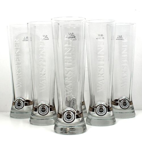 Warsteiner Verre À Bière 6 X 03 L Bonnets Verres À Bière Bière Tulipe   Mn 376 0.872