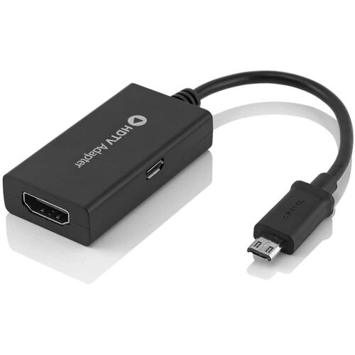 QGECEN MHL 11-pin Micro USB to HDMI Cable Adapter with 1080p Video Audio Output for Samsung Galaxy S3 S4 S5, Note 2 3 4, Galaxy Tab 3, Tab S, Tab Pro