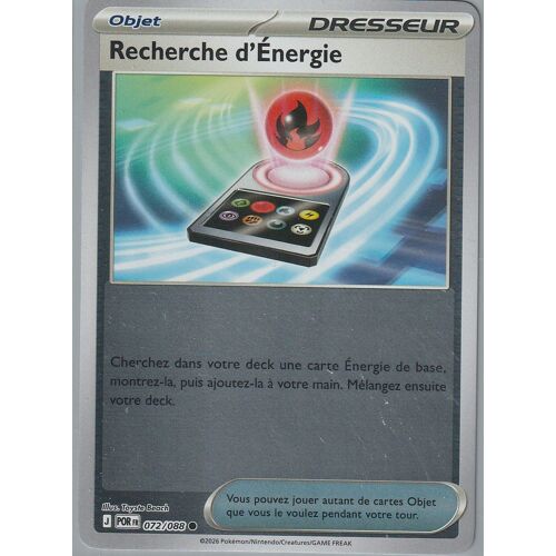 Carte Pokémon - Recherche D'Energie 072/088 - Reverse - Me3 Equilibre Parfait