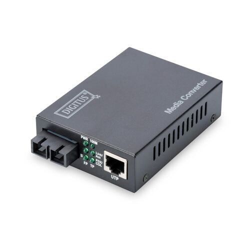 Convertisseur de media monomode Fast Ethernet RJ45 / SC longueur d'onde 1310nm jusqu'a 20km noir
