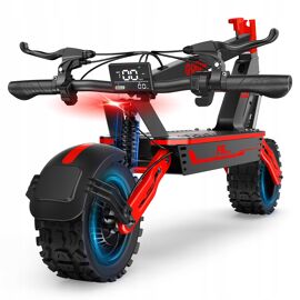 11''Trottinette Électrique Pliable Gokeep F5 Moteur 1000w Batterie 52v20 Ah ,Vitesse Maximale 55 Km/H, Autonomie Maximale 80 Km, Suspensions Hydrauliques Avant Et Arrière - Rouge