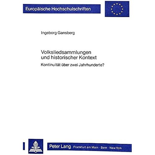 Volksliedsammlungen Und Historischer Kontext