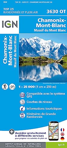 3630ot Chamonix Mont Blanc 1 : 25 000