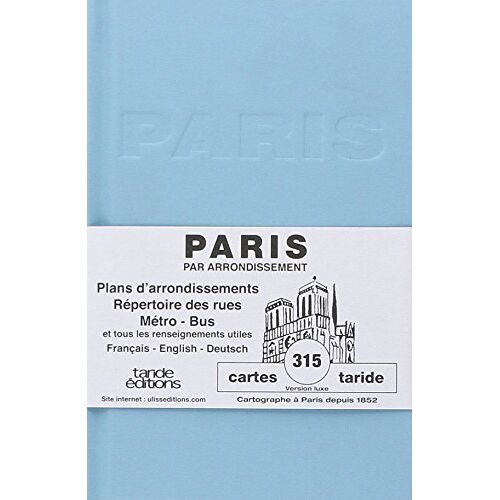 Plan De Paris Cartonne Bleu 315/2012