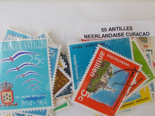 Antilles Néerlandaises Et Curaçao 50 Timbres Différents