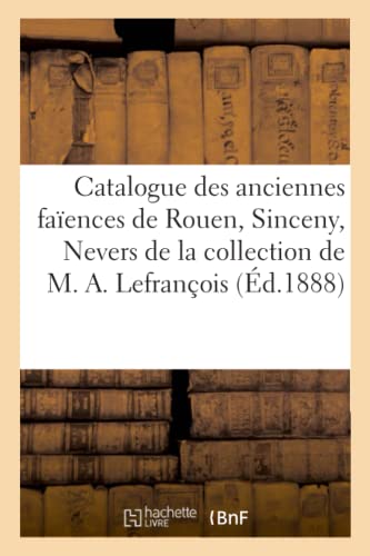 Catalogue Des Anciennes Faïences De Rouen, Sinceny, Nevers, Sceaux
