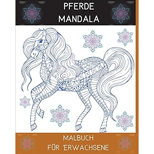 Pferde Mandala Malbuch Für Erwachsene