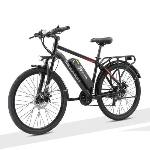 Sinohon Em200d Vélo Électrique 500w, Jusqu’À 45 Km/H, Autonomie 40–80 Km, Batterie 48v 12,5ah, Shimano 21 Vitesses,Vct Électrique
