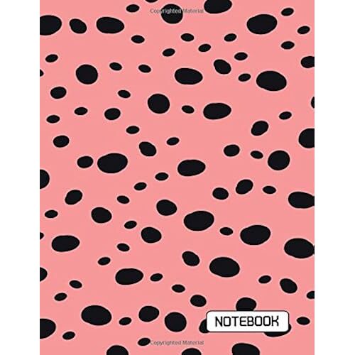 Notebook: Artist Dot On Pink Cover Notebook Journal Diary, 110 Dashed Lines Pages, 8.5" X 11," Date On Top