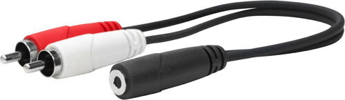 Vivolink PROMJFRCAM0.2 câble audio 0,2 m 3,5mm 2 x RCA Noir