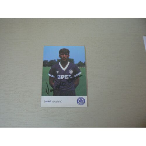 Carte Postale Dédicacée Zoran Vujovic Girondins De Bordeaux 87/88