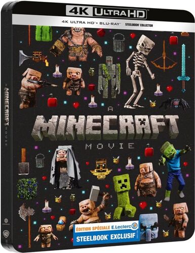 Minecraft, Le Film - Édition Limitée Spéciale E.Leclerc - Steelbook® Exclusif - 4k Ultra Hd + Blu-Ray