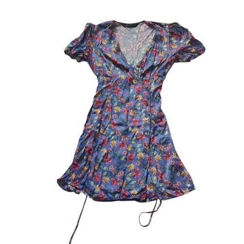 Robe Courte Imprimer Satiné Taille S