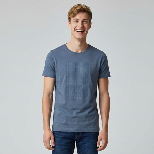Tee Shirt Col Rond Coton Bartolo Avec Grand Logo Homme Gianfranco Ferre