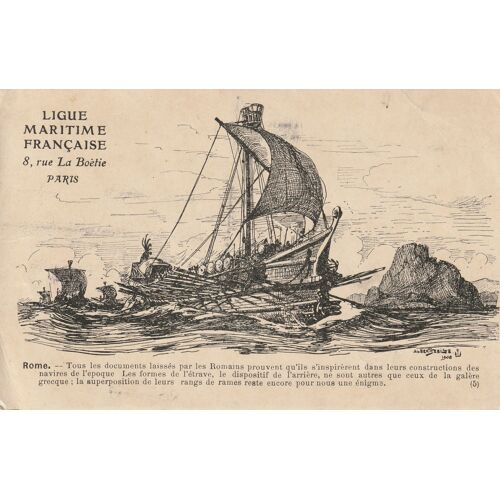 Carte Postale Ancienne - Galères Sur La Mer