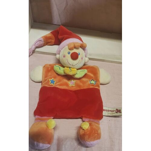 Doudou clown rouge nicotoy