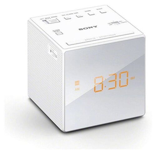 Sony Radio-réveil, Blanc, Tuner analogique, alarme simple, sans projection