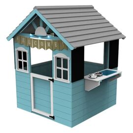 Maison De Jeu Enfant En Bois Ginger Home Avec Cuisine Et Accessoires Pour Jardin Extérieur, Cabane Enfant
