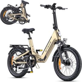 Engwe L20 3.0 Boost - Vélo Électrique - Moteur 250w - Batterie 48v 13.5ah - Autonomie 135km - Max25km/H - Roues 20" - Doré