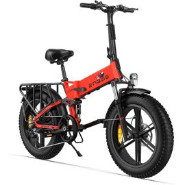 Engine X - Vélo Électrique - Moteur 250w - Batterie 48v 13ah - Autonomie 50km - Max25km/H - Roues 20" - Rouge