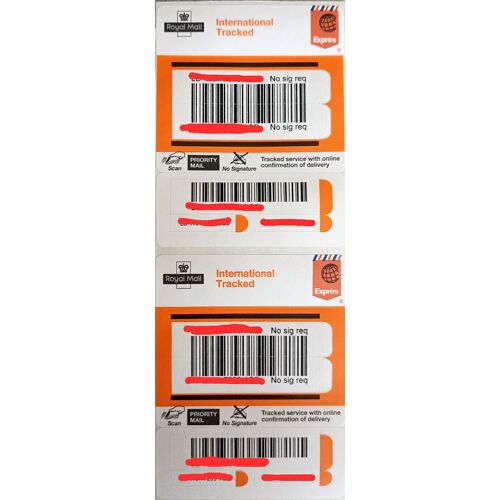 100 Étiquettes De Suivi International Sans Signature