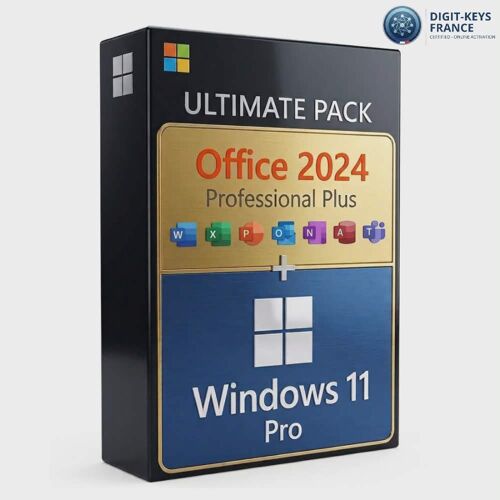 Pack Ultime : Windows 11 Pro + Office 2024 Pro Plus - Activation Immédiate Et Garantie À Vie