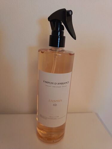 Spray d'Ambiance SUNNY CLEAN 500ml Senteur JASMIN PRÉCIEUX. Parfum floral frais et élégant. Haute rémanence, neutralise les odeurs. Idéal textiles, rideaux, linge de maison. Qualité Professionnelle.