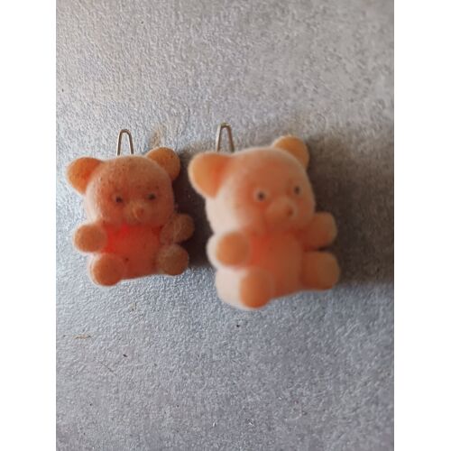 Barrettes Nounours Rose Lot De 2 