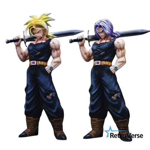 Dragon Ball Figurine Super Saiyan Guerrier Au Couteau Gk 30 Cm Statue De Collection Ornement Bureau Cadeau Anime