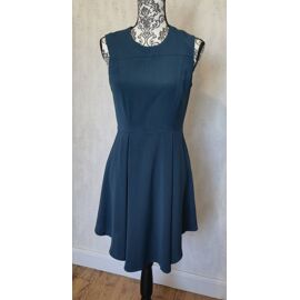 Robe H&M  Bleu Canard ¿Taille Marquée Jupe Évasée Plissée Taille 38 M