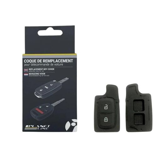 Boutons Caoutchouc Adaptables Pour Dacia- Renault 2 Boutons Cle Retractable