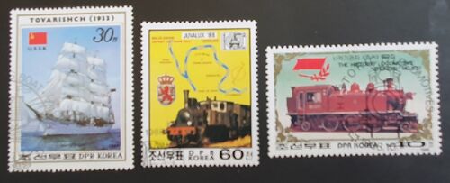 Corée Du Nord Oblitéré Lot De 3 Timbres De 1987-88