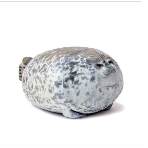 Coussin phoque – Peluche phoque potelé et tout rond, jouet en peluche mignon, coussin océan