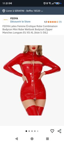 Robe En Pvc Rouge