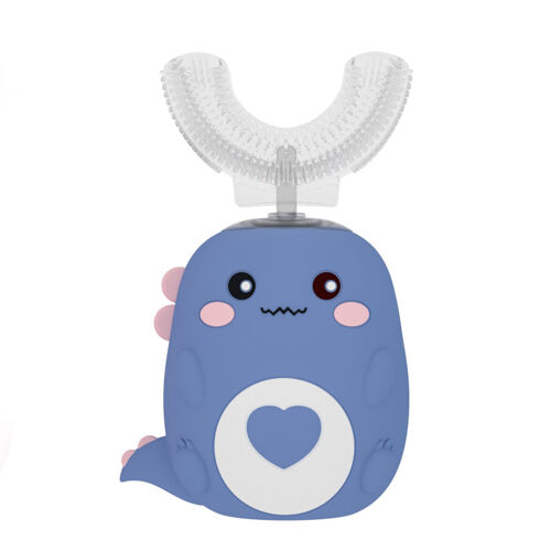 Brosse À Dents Électrique En Forme De U Pour Enfants Design Dinosaure Mignon Soins Bucco-Dentaires Automatiques Nettoyage Doux Pour Enfants Accessoire Dentaire Sûr Et Amusant Au Quotidien