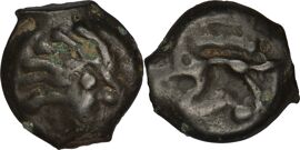 Gaule - Potin Senons À La Tête D'Indien Et Au Sanglier - 52 Bc - 28-178
