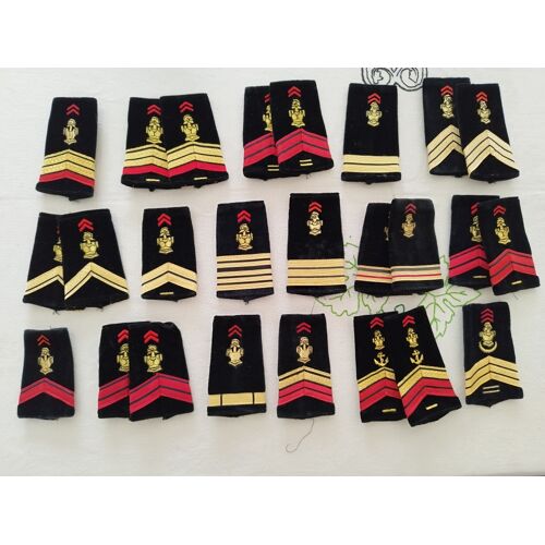 Fourreaux D'Épaule De Grades Militaires - Génie (Velours)