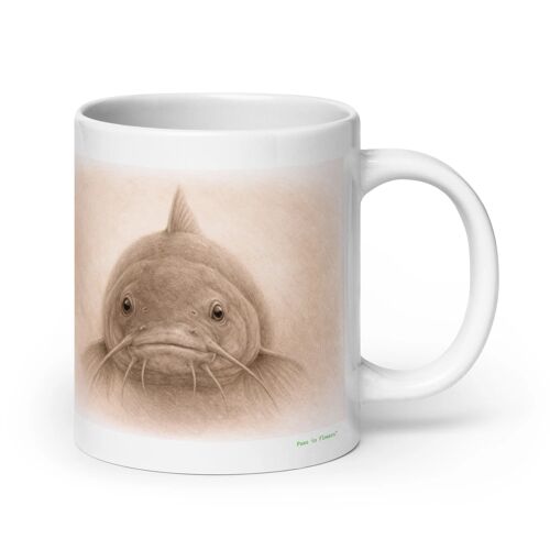 Mug Poisson-Chat, Portrait En Graphite 567 G