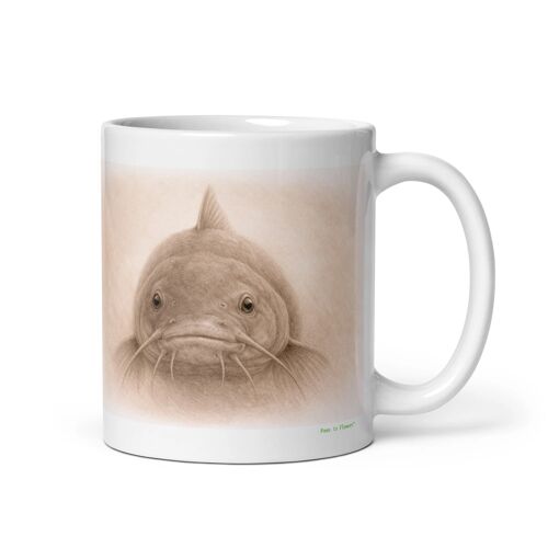 Mug Poisson-Chat, Portrait En Graphite 312 G