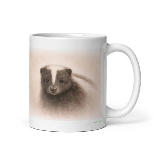 Mug Moufette, Portrait En Graphite 312 Ml