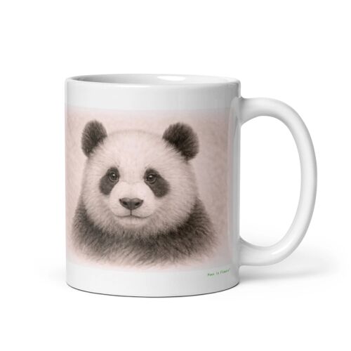 Mug Panda, Portrait En Graphite 312 Ml
