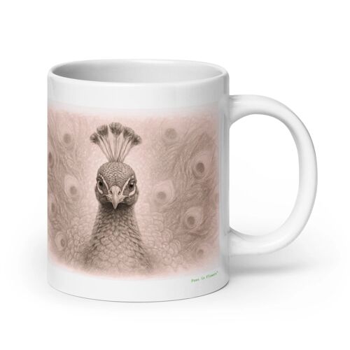 Mug Paon, Portrait En Graphite 567 Ml