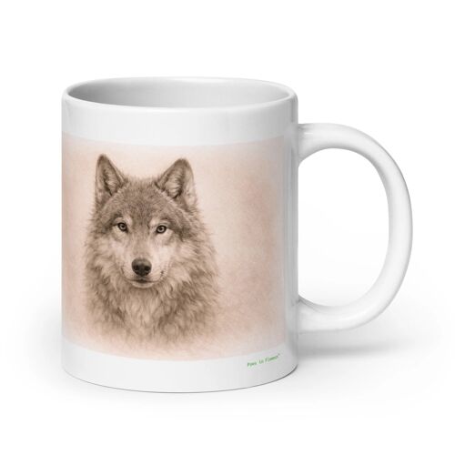 Mug Loup, Portrait En Graphite 567 Ml