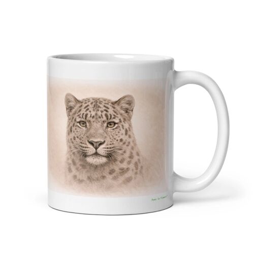 Mug Léopard De L'amour, Portrait En Graphite 312 Ml