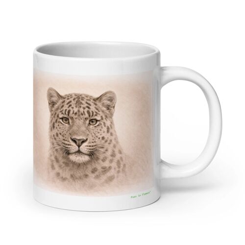 Mug Léopard De L'amour, Portrait En Graphite 567 Ml
