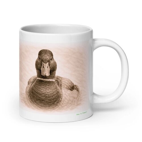 Mug Canard, Portrait En Graphite 567 Ml